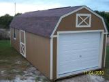 Huge 12' x 32' Lofted Garage in Brown with white