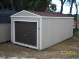 12' x 24' Utility Garage in tan and white