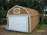 12' x 24' Lofted garage in brown & white