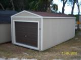 12' x 24' Utility Garage with brown garage door